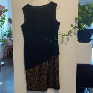 Black and gold Lafayette 148 New York dress